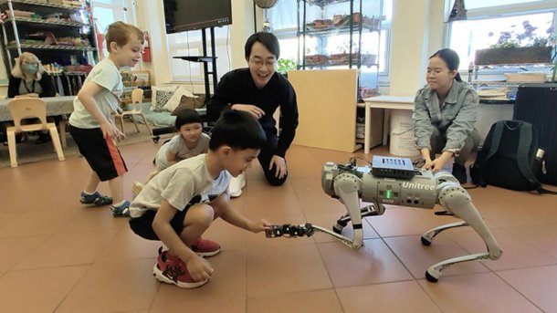 Rog Robot Rental kids interacting in a event