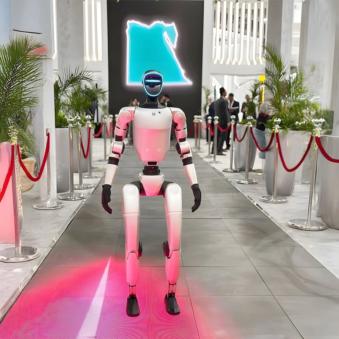 Humanoid G1 robot rented in Egypt for EGYPT